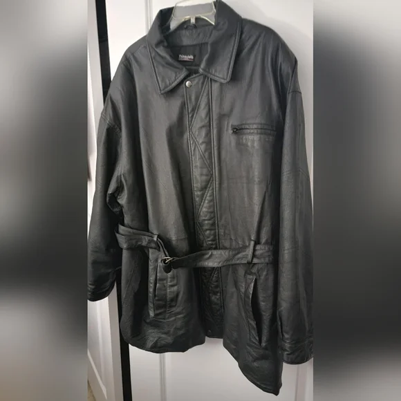 Men's Wilson's Black Leather Jacket - Picture 4 of 4